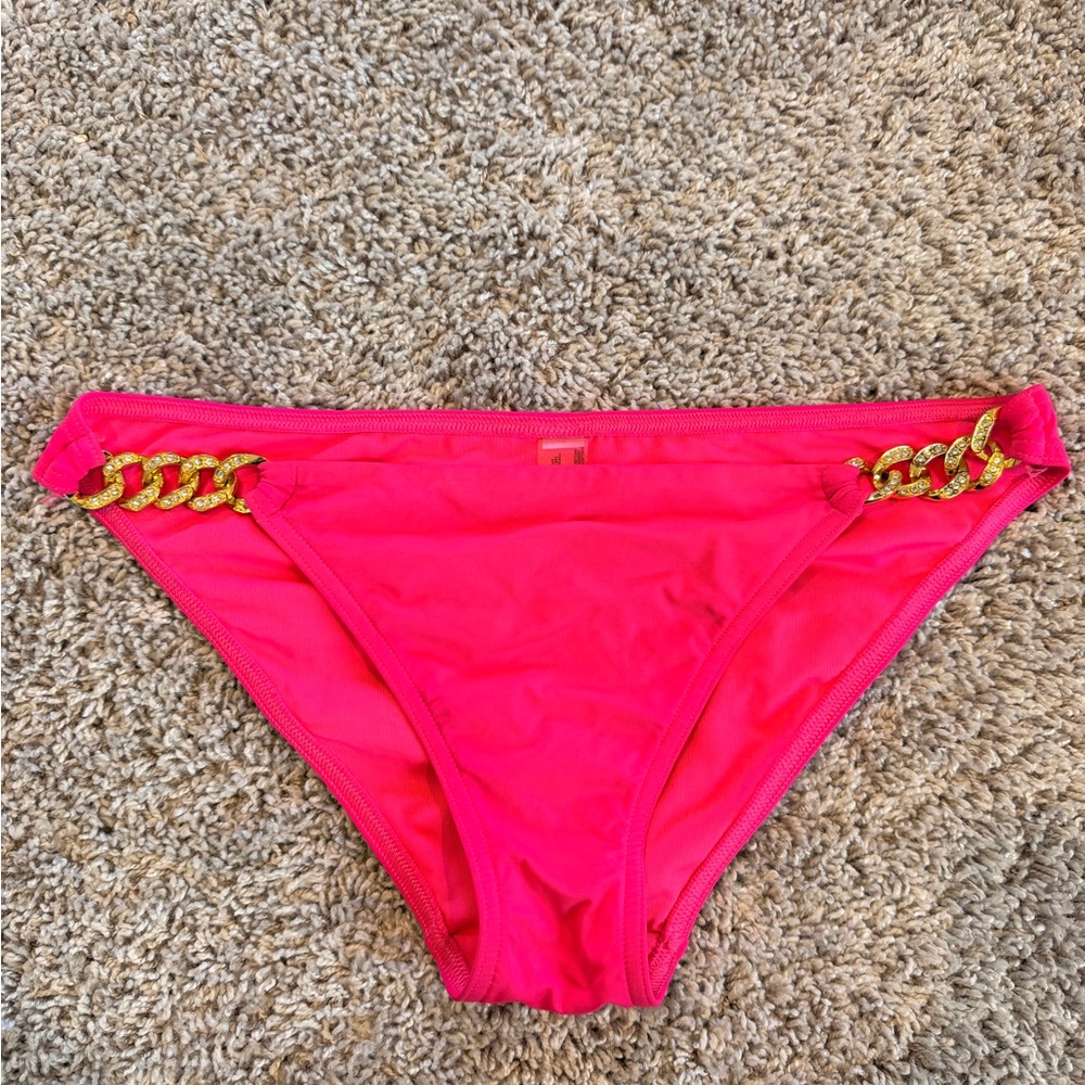 Victoria’s Secret Pink Swim Bottom with Gold Chain Accents